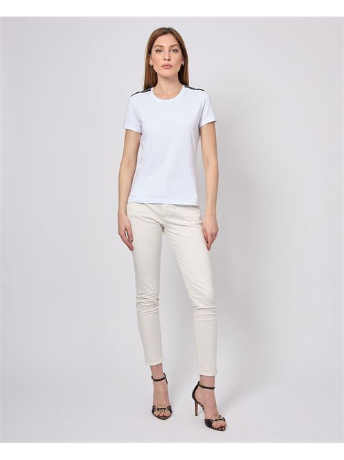 T-shirt blanc EA7 avec logo au dos EMPORIO ARMANI EA7 | 7W000497-AF14880U0002